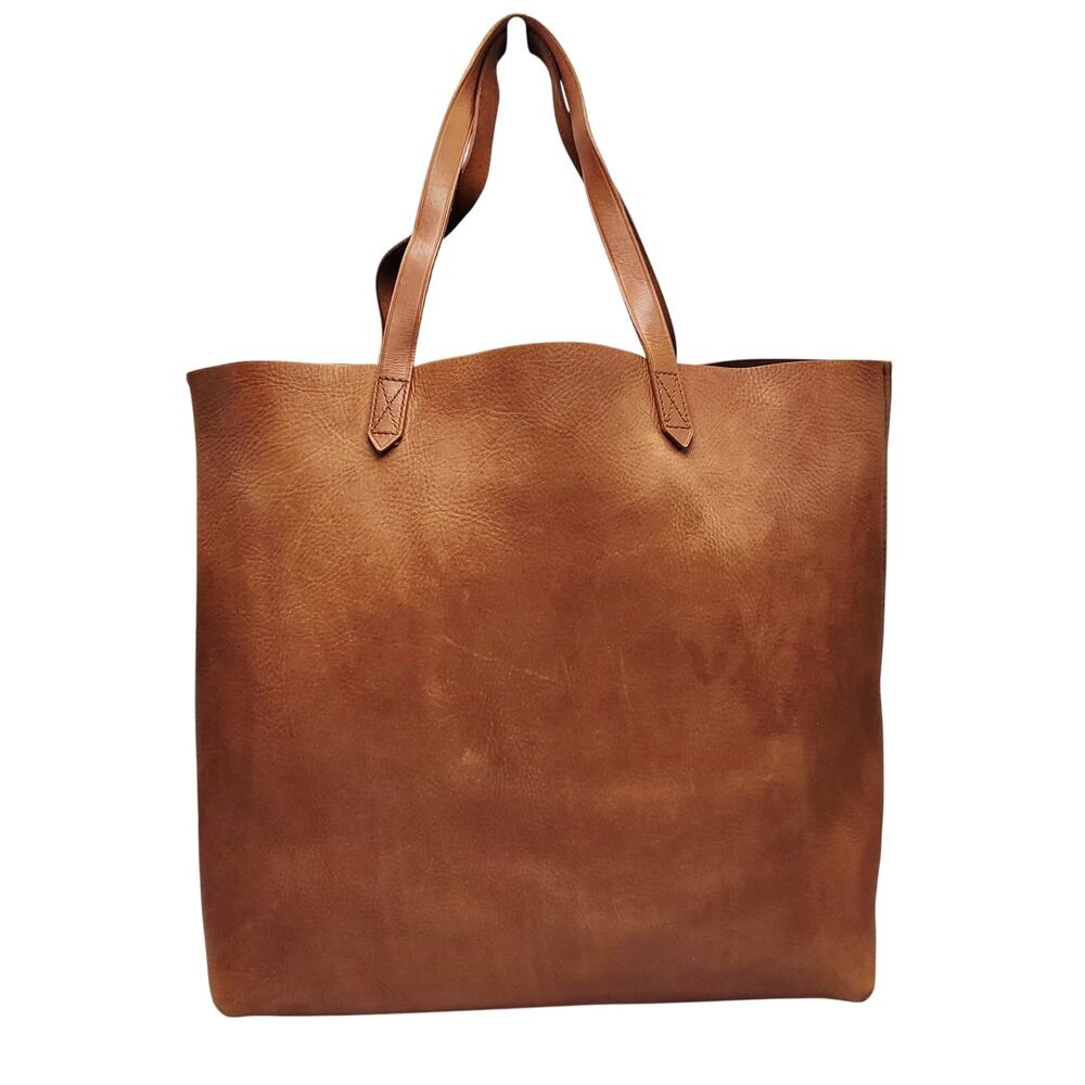 Madewell The Transport Tote Large English Saddle Brown Leather Caryall Travel
